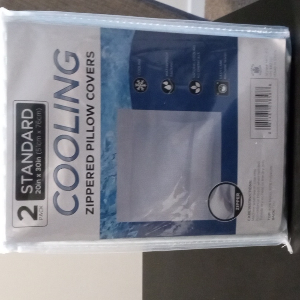 Cooling pillow covers 2pk (20x30) 40%nylon, 60%poly